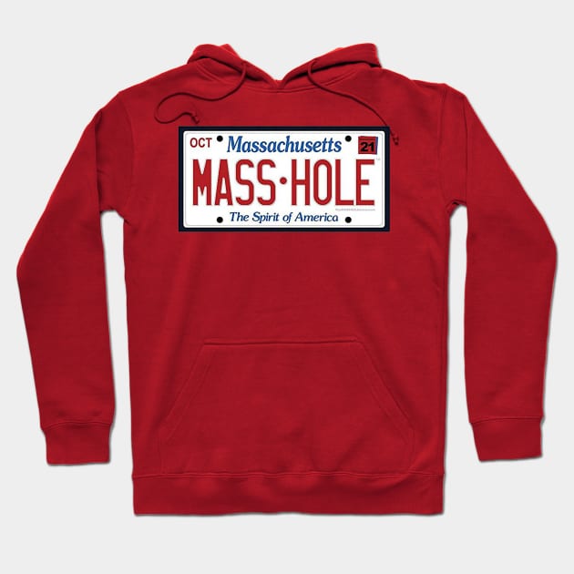 Masshole Plate Hoodie by  The best hard hat stickers 